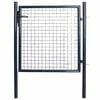 vidaXL メッシュガーデンゲート 亜鉛メッキ鋼 100x100 cm グレー