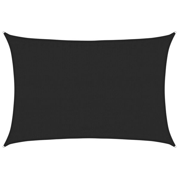vidaXL サンシェードセイル 160g/m&sup2; ブラック 3.5x4.5m 高密度ポリエチレン
