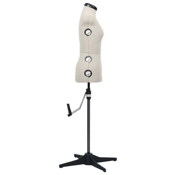 vidaXL 調整可能 ドレスフォーム 人台 女性 クリーム S サイズ33-40