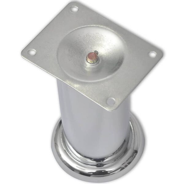 vidaXL ソファ脚 4点 丸型 クローム 120mm