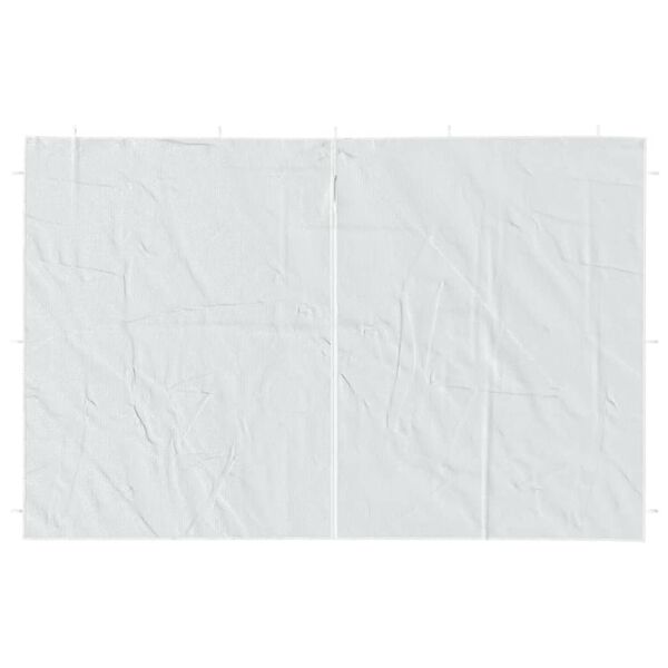 vidaXL パーティーテントサイドウォール 2点 ジッパー付き PE製 ホワイト