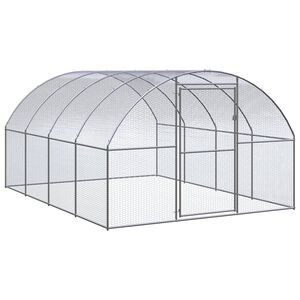 vidaXL 屋外鶏小屋 3x4x2 m 亜鉛メッキ鋼製