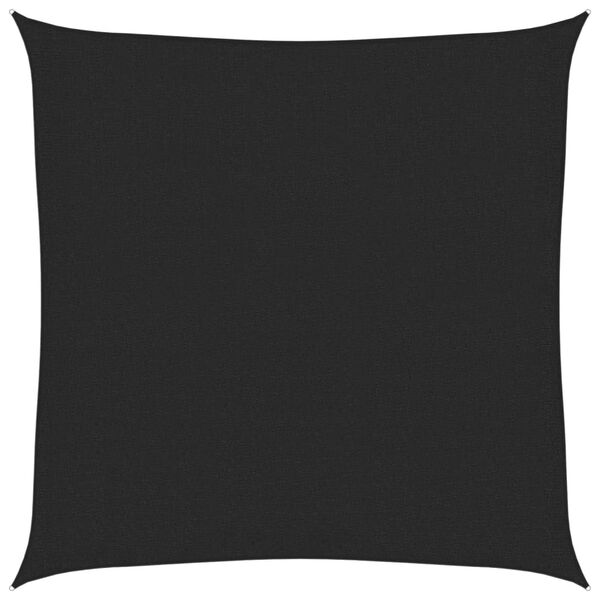 vidaXL サンシェードセイル 160g/m² ブラック 2x2m 高密度ポリエチレン