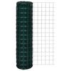 vidaXL ユーロ金網フェンス スチール製 25x1.5m グリーン