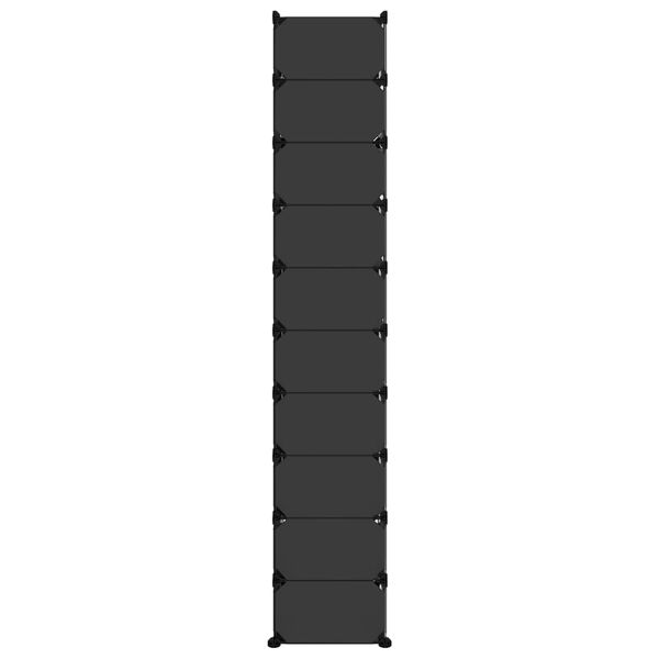 vidaXL シューズラック ブラック 44x32x174cm PP