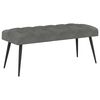 vidaXL ボタンタフトのベンチ ダークグレー 110 x 40 x 46 cm ベルベット