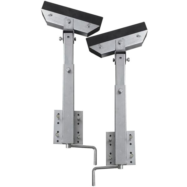 vidaXL ボートトレーラー専用 ソリッドバー 船首用支え器具 2点セット 63-88cm