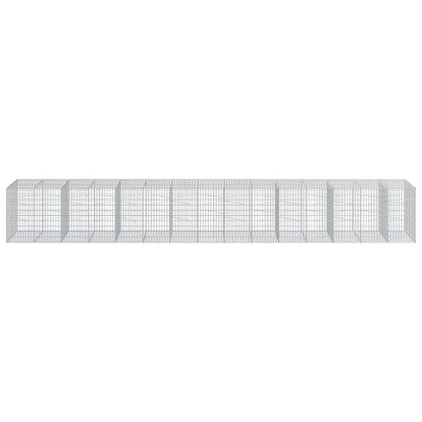 vidaXL 蛇籠バスケット カバー付き 750x100x100cm 亜鉛メッキ鉄