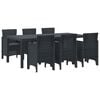 vidaXL ガーデンダイニングセット 7 pcs アンスラサイト ポリプロピレン