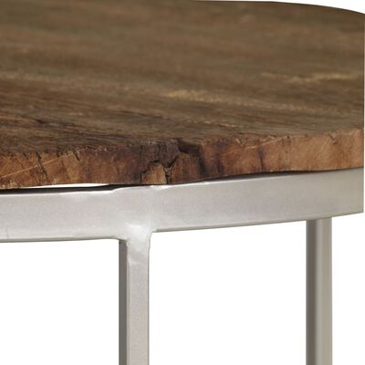 vidaXL コーヒーテーブル2点セット 再生木材＆スチール