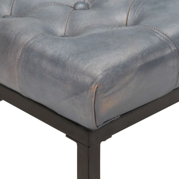 vidaXL 厚手クッション グレー 62x62x47cm 本革製