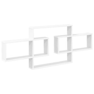 vidaXL 壁棚 ホワイト 130 x 10 x 50 cm エンジニアードウッド