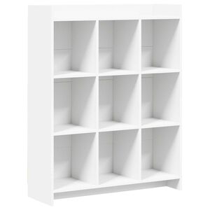 vidaXL 本棚 ホワイト 87.5 x 30 x 111 cm エンジニアードウッド