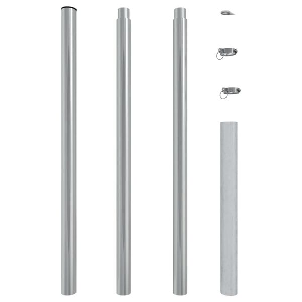 vidaXL サンシェードセイル用ポール 250cm ステンレススチール製