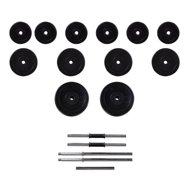 vidaXL バーベル + 2 ダンベルセット 30.5kg