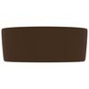 vidaXL ラグジュアリー 洗面器 丸型 マットダークブラウン 40x15cm セラミック製