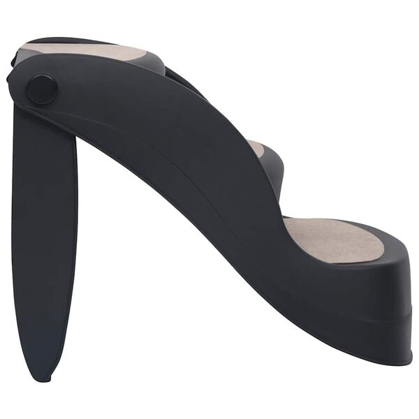 vidaXL 3段 折りたたみ犬用階段 ブラック