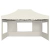 vidaXL プロ仕様 折りたたみ式パーティーテント ウォール付き アルミ製 4.5x3m クリーム