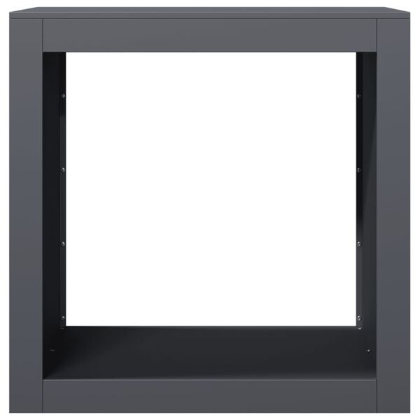 vidaXL 薪ラック アンスラサイト 60x40x60 cm スチール