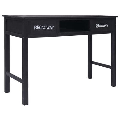 vidaXL コンソールテーブル ブラック 110x45x76cm 木製
