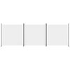 vidaXL 6枚組パネル 間仕切り ホワイト 525x180 cm 布製