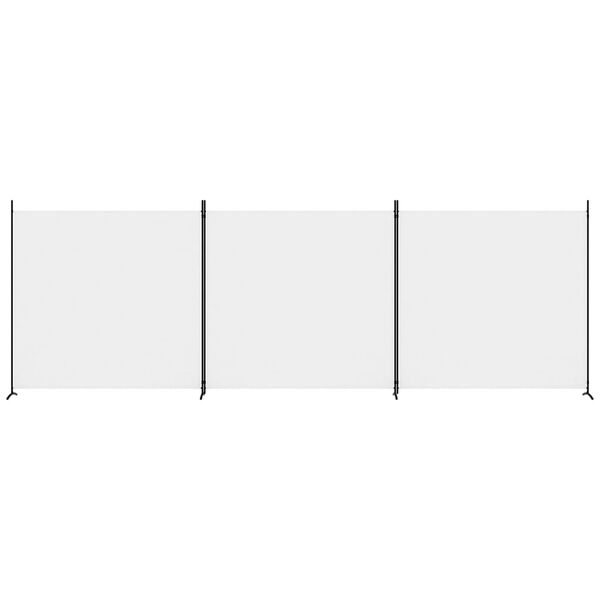 vidaXL 6枚組パネル 間仕切り ホワイト 525x180 cm 布製