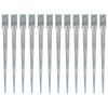 vidaXL グラウンドスパイク 12点 シルバー 7x7x90cm 亜鉛メッキ鋼製