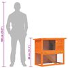 vidaXL 屋外うさぎ小屋 小動物ハウス ペットケージ 1ドアタイプ 木製