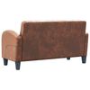 vidaXL 2人掛けソファ 人工スエード ブラウン