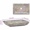 vidaXL 洗面器 50x35x10cm 大理石 グレー