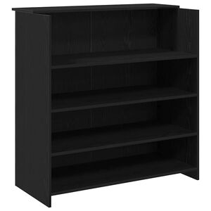 vidaXL レセプションデスク ブラックオーク 100x50x103.5 cm エンジニアードウッド