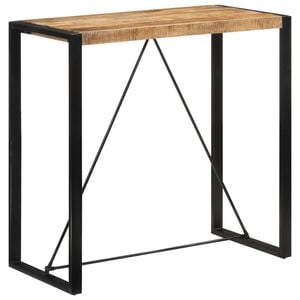 vidaXL バーテーブル 110x55x110 cm 無垢材 ラフ マンゴーウッド