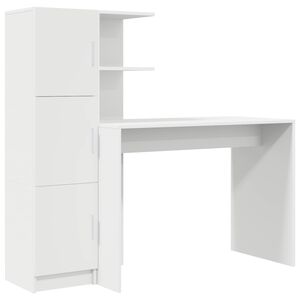 vidaXL デスク ホワイト 133.5 x 50 x 124 cm 2 個