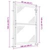 vidaXL ガーデンゲート 100x145 cm ステンレススチール