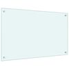 vidaXL キッチン用 汚れ防止板 ミルクカラー 80x50cm 強化ガラス製