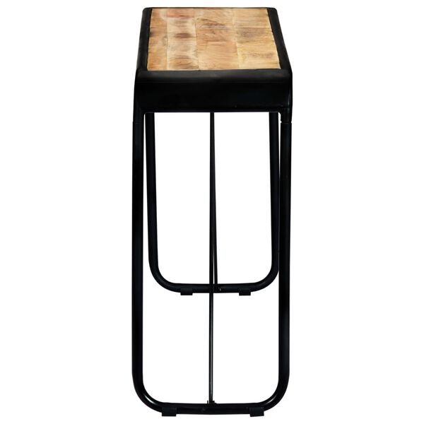 vidaXL コンソールテーブル 140x35x76cm マンゴー無垢材 (粗目)