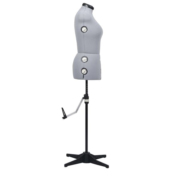 vidaXL 調整可能 ドレスフォーム 人台 女性 グレー M サイズ40-46