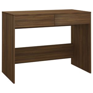 vidaXL デスク ブラウンオーク 101x50x76.5cm エンジニアリングウッド