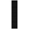 vidaXL ブックキャビネット ブラック 40x30x189cm エンジニアリングウッド