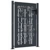vidaXL ガーデンゲート アンスラサイト 100x125 cm スチール 竹デザイン