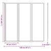 vidaXL シャワーバススクリーンウォール 117x120cm 3パネル 折りたたみ式