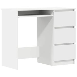 vidaXL デスク ホワイト 90x45x76cm エンジニアリングウッド