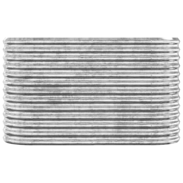 vidaXL ガーデンプランター 亜鉛メッキスチール 114x40x68 cm シルバー