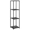 vidaXL 収納棚 ブラック 30x30x120 cm ポリラタン製