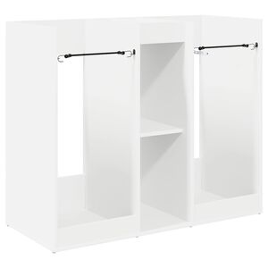 vidaXL ゴルフキャビネット 無地 ホワイト 102 x 45 x 85.5 cm