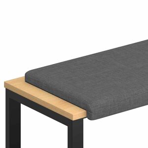 vidaXL ベンチクッション ファブリック ダークグレー 奥行き35cm