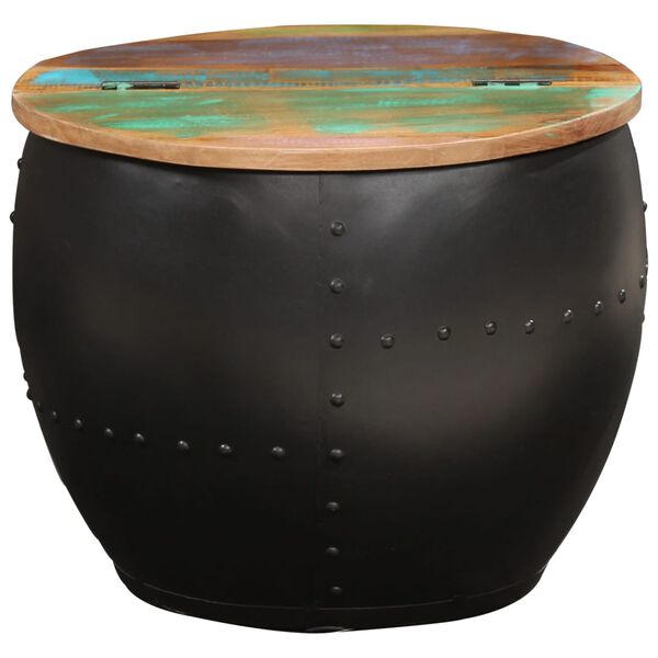 vidaXL コーヒーテーブル 53x43cm 無垢の再生木材