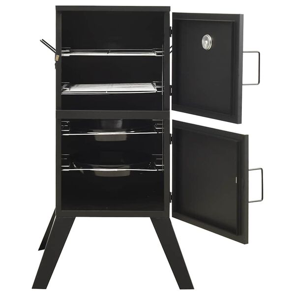 vidaXL スモーカーオーブン 55x47.5x100.5cm スチール製