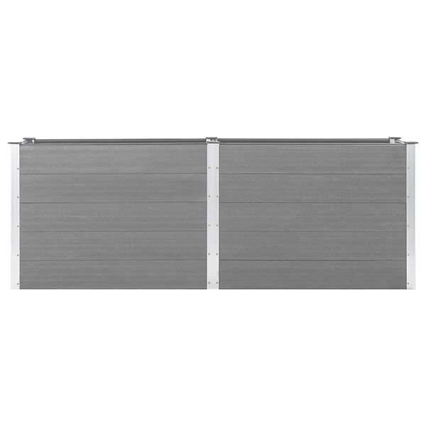 vidaXL ガーデンレイズドベッド WPC製 250x50x91cm グレー