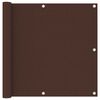 vidaXL バルコニースクリーン ブラウン 90x600cm オックスフォード生地